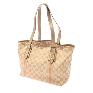 Gucci Canvas Tote Beige Tan GG Bag